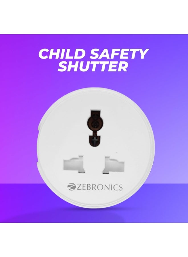 Zebronics ZEB-SP110, Smart Wi-Fi Plug Compatible with Google Assistant & Alexa, Supports Upto 10A and Comes with a Dedicated APP That Features Scheduled Control. - Image 2
